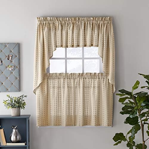 SKL Home Hopscotch Valance 58 in x 13 in Neutral