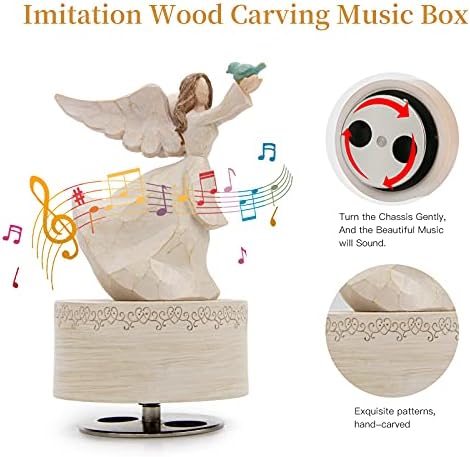 YT3 Angel Musical Box with Dove Figurine
