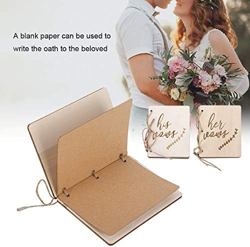 TOPINCN 2 Pack Wedding Vow Booklets with Hem Rope