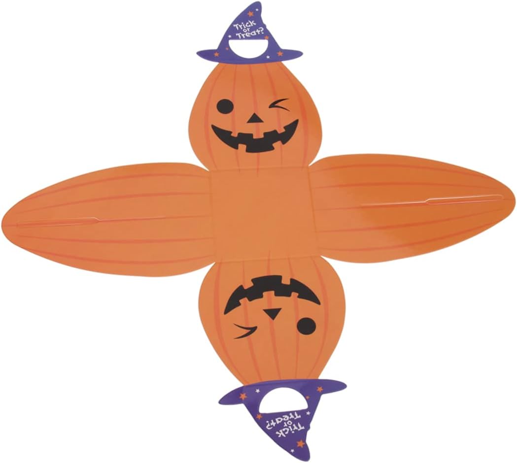 10 Pack Halloween Treats Box Pumpkin Design