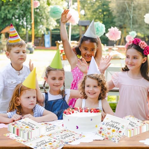 48Pcs Wildflower Napkins for Spring Parties