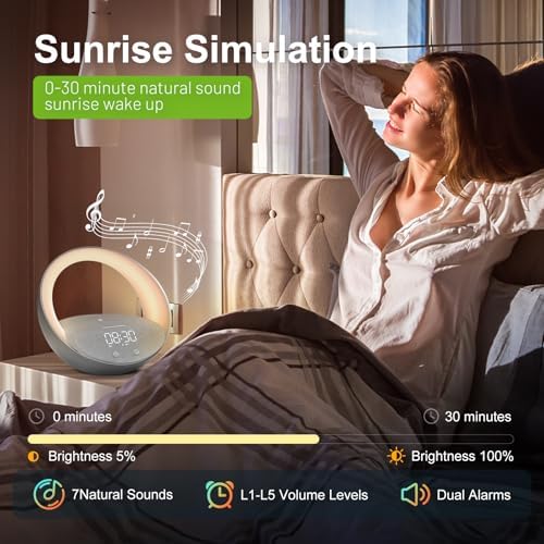 Bluetooth Alarm Clock with Sunrise Simulation and Night Light