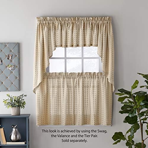 SKL Home Hopscotch Valance 58 in x 13 in Neutral