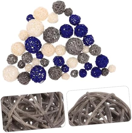 Cabilock 42pcs Rattan Decorative Balls for Home Decor