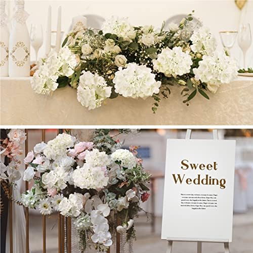 64 PCS Artificial Hydrangea Flowers Ivory