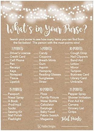 Hadley Designs Rustic Bridal Shower Games for 20 Guests