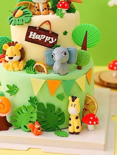 JeVenis Luxury Jungle Baby Animals Cake Decoration
