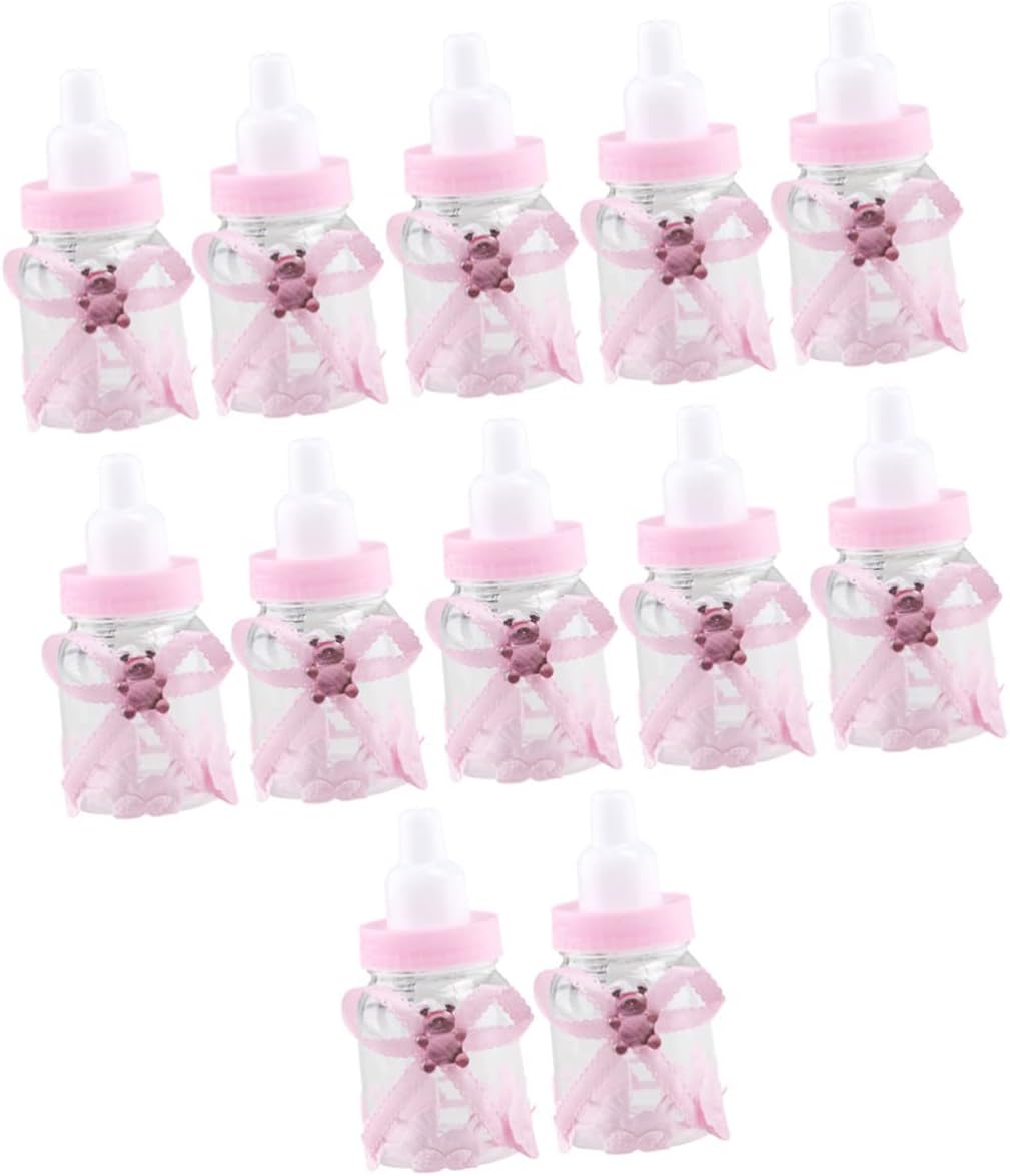 PRETYZOOM 12pcs Pink Candy Boxes with Lids