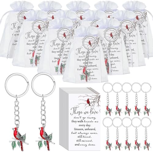 Ecally 20 Set Funeral Favors Keychain Celebration of Life Memorial Gifts
