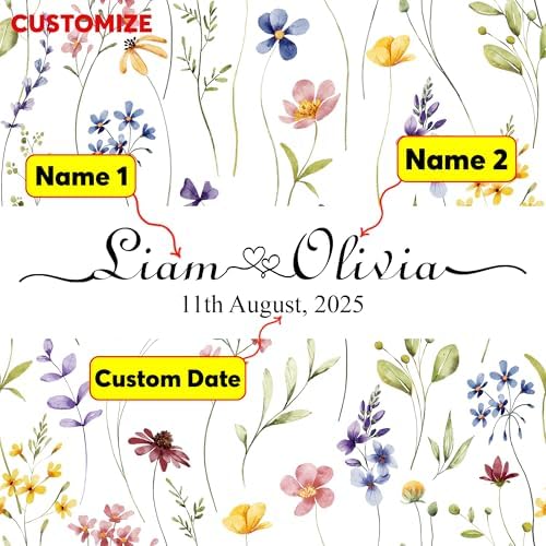 Personalized Wedding Napkins with Name and Date
