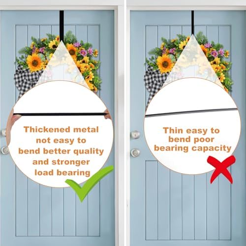 PECULA 2 Pack 14 Inch Wreath Hangers for Front Door