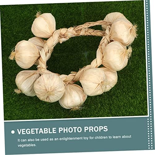 GLEAVI 2Pcs Realistic Fake Garlic Strings Decorative Props