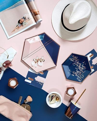 Harlow Grey Erika Navy Party Napkins Set 20 Ct