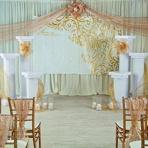 Fun Express 45 Tall Marble-Look Fluted Pillars 2 Pack