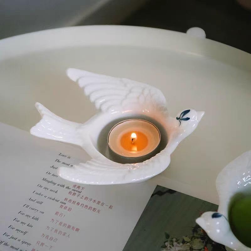 Retro Swallow Design Ceramic Candle Holder