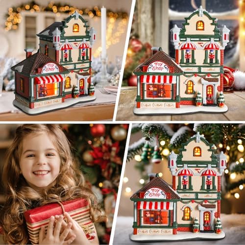 VCUTEKA Gingerbread House Christmas Decor Indoor