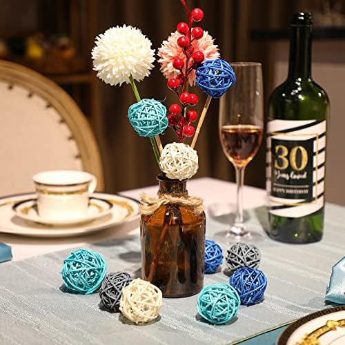 Patelai 72 Pcs Wicker Rattan Decorative Balls