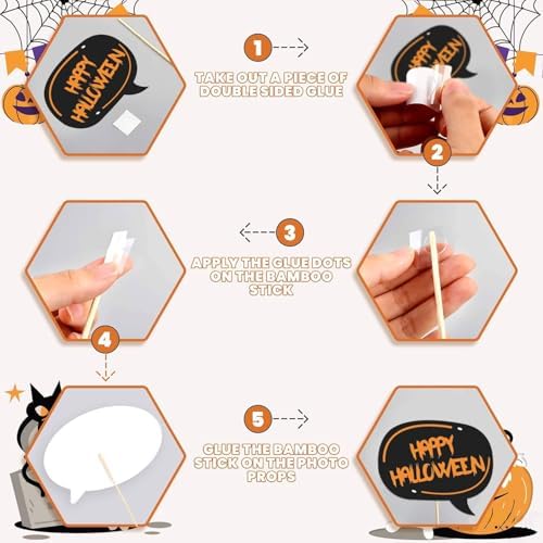 21-Piece Halloween Photo Booth Props for Parties