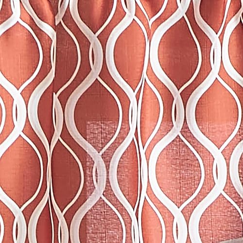CHF Morocco Ogee Print Scallop Valance 58W x 14L Inch Clay