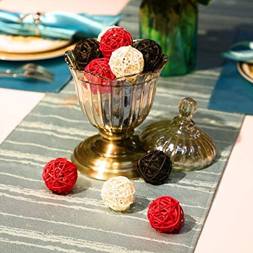 Yaomiao 15 Piece Wicker Rattan Decorative Orbs