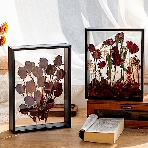 8x12 Floating Photo Frame with Dried Flowers Display