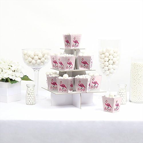 Big Dot of Happiness Pink Flamingo Party Favor Boxes Set of 12