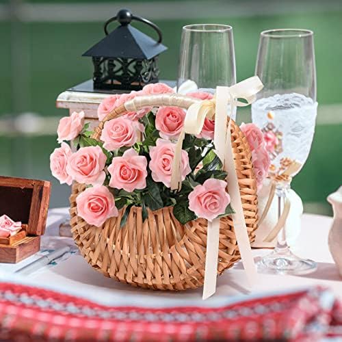 RXMORI 4PCS Flower Girl Baskets with Handles