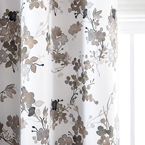 DriftAway Watercolor Floral Valance 52x18 Inch Beige