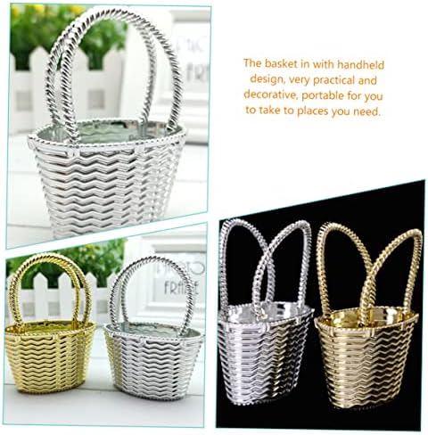 12pcs Creative Handheld Candy Baskets for Weddings and Parties