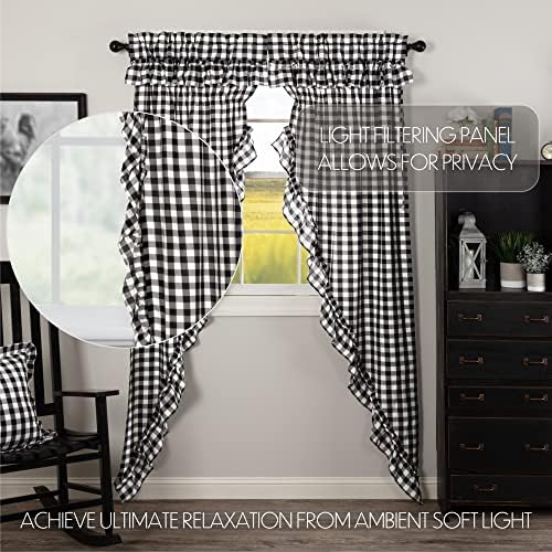 VHC Brands Black Buffalo Check Prairie Panels