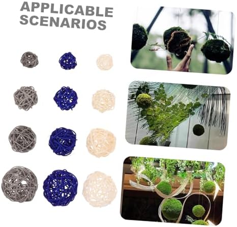 Cabilock 42pcs Rattan Decorative Balls for Home Decor