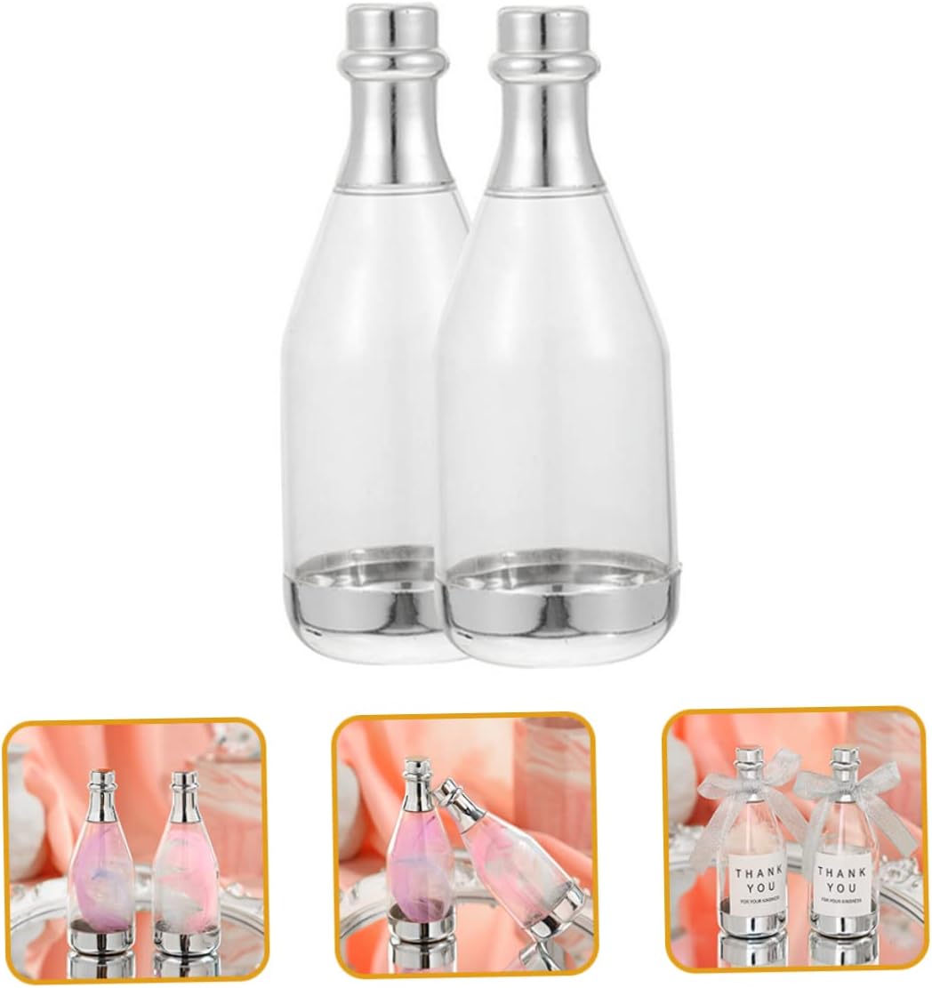 KOMBIUDA 10pcs Wedding Candy Boxes Mini Bottle Containers for Party Favors