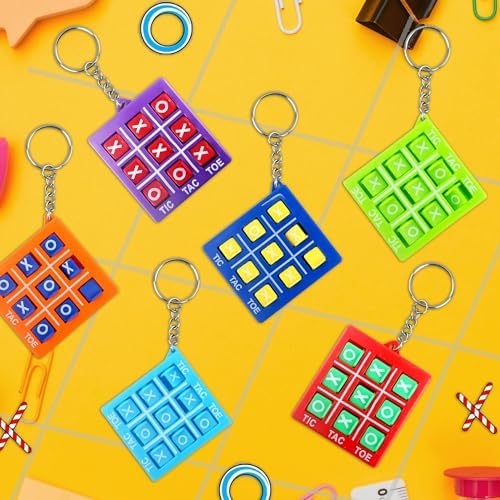32 Pack Tic Tac Toe Keychain Set for Kids and Adults
