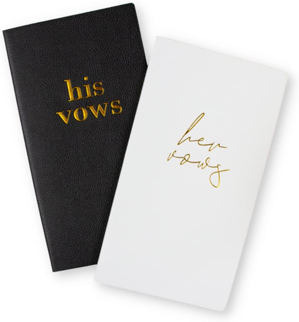 Premium Leather Vow Books His and Hers Set of 2