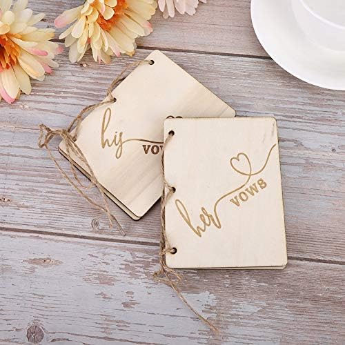 2pcs Wedding Vow Booklets with Hem Rope