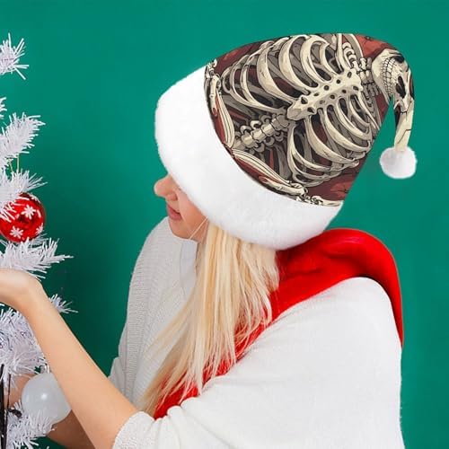Christmas Santa Hat Skeleton Novelty Headwear