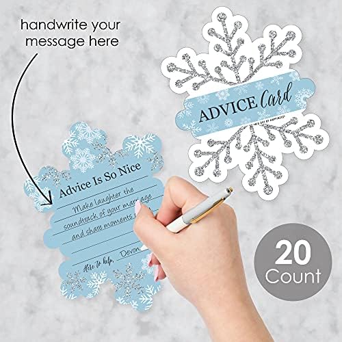 Winter Wonderland Snowflake Advice Cards Set of 20