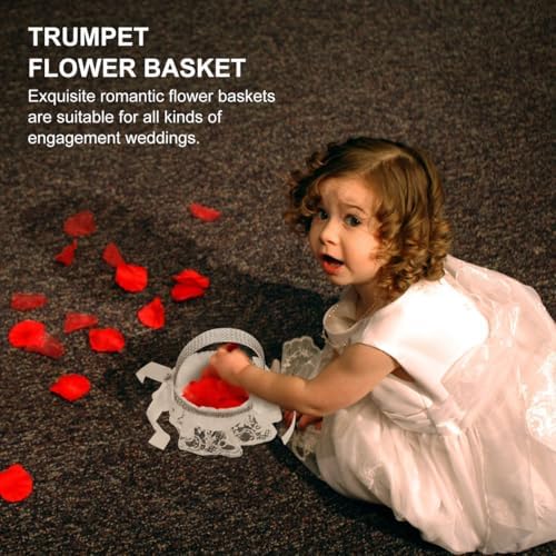 Cabilock 3 Pcs Wedding Flower Basket Decor