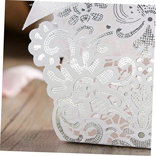 PRETYZOOM Wedding Hollow Out Box 50pcs Candy Boxes For Party Favors