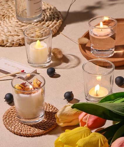 Letine 36-Pack Clear Votive Candle Holders