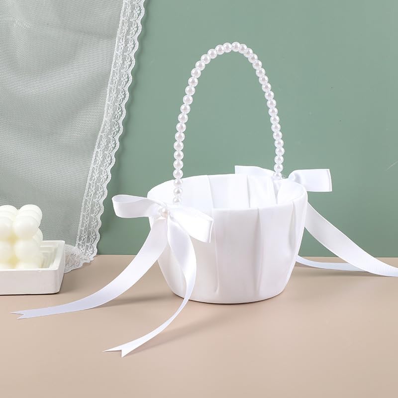Flower Girl Basket with Headband for Wedding