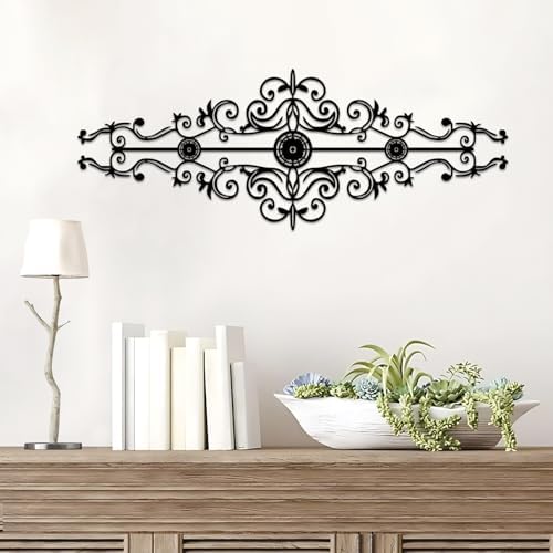 Estart Metal Scroll Wall Decor Rustic Iron Medallion
