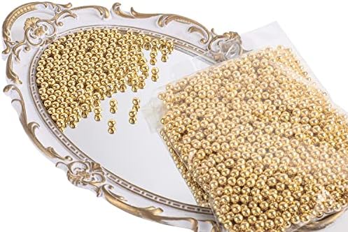 Sooyee 1700 Pcs Gold Faux Pearls No Hole 8mm