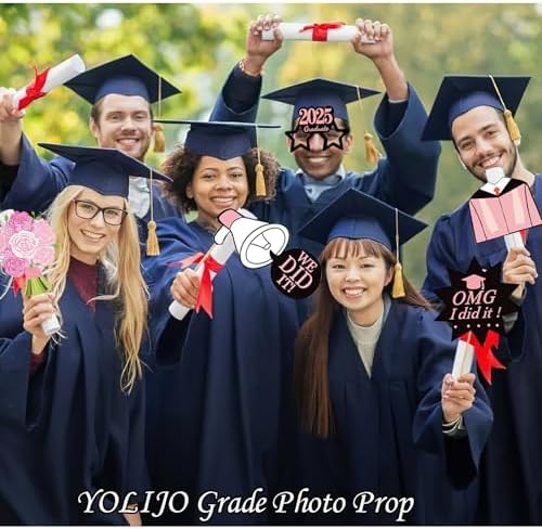 24Pcs Happy Graduation 2025 Photo Booth Props