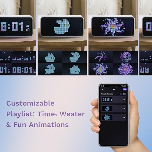Dekala PixelRise Smart Alarm Clock for Bedroom