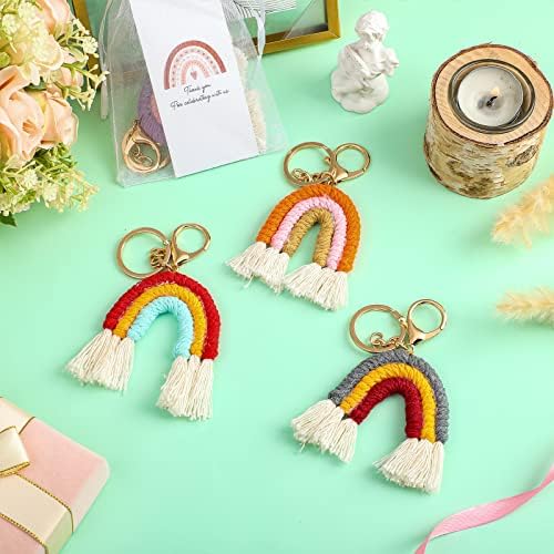 Nosiny Mini Rainbow Macrame Keychains 8 Set