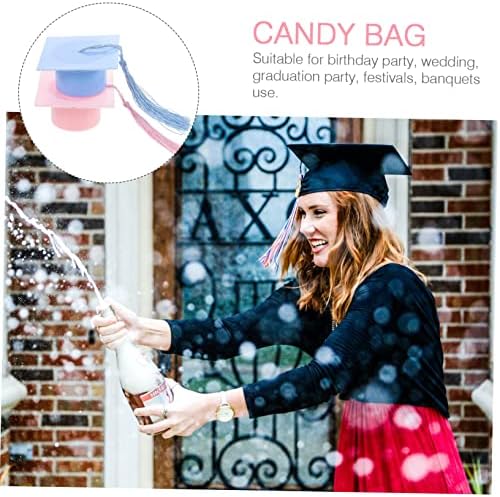 Cabilock 6pcs Graduation Hat Candy Boxes with Tassel