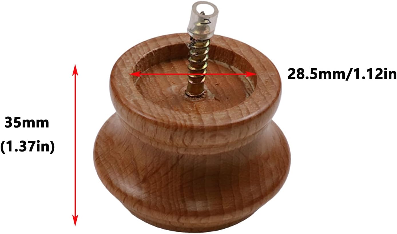 Antrader Wood Curtain Rod Finials Pack of 2