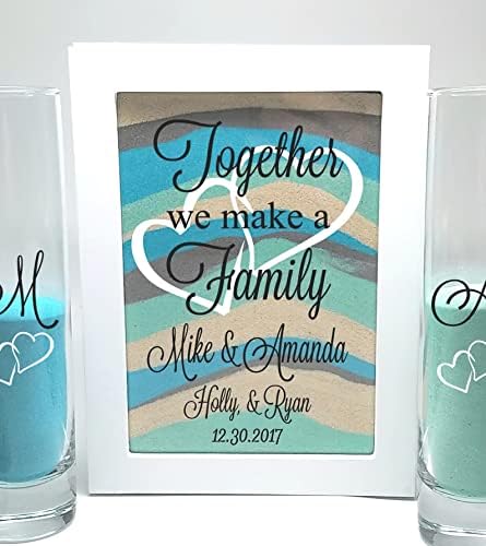 GLASS Blended Family Wedding Sand Shadow Box Set