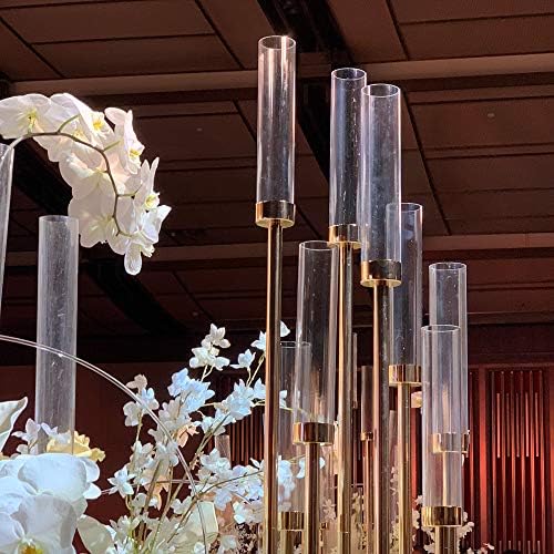 WGVI Hurricane Candle Holder Sleeve 4 Inch Clear Glass Cylinder